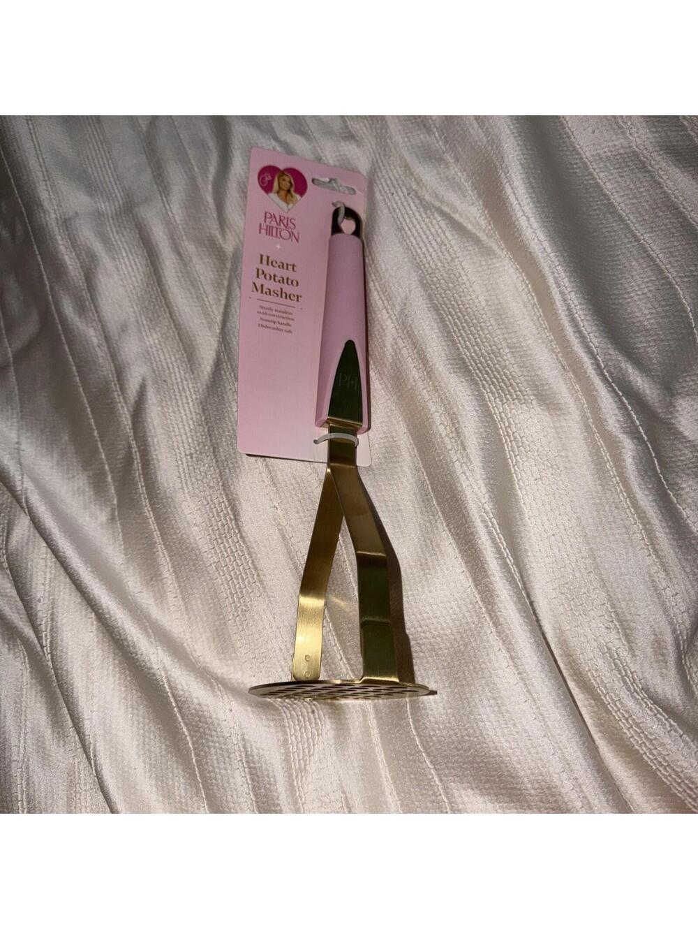 Rare PARIS HILTON HEART STAINLESS  STEEL PARIS HILTON POTATO MASHER